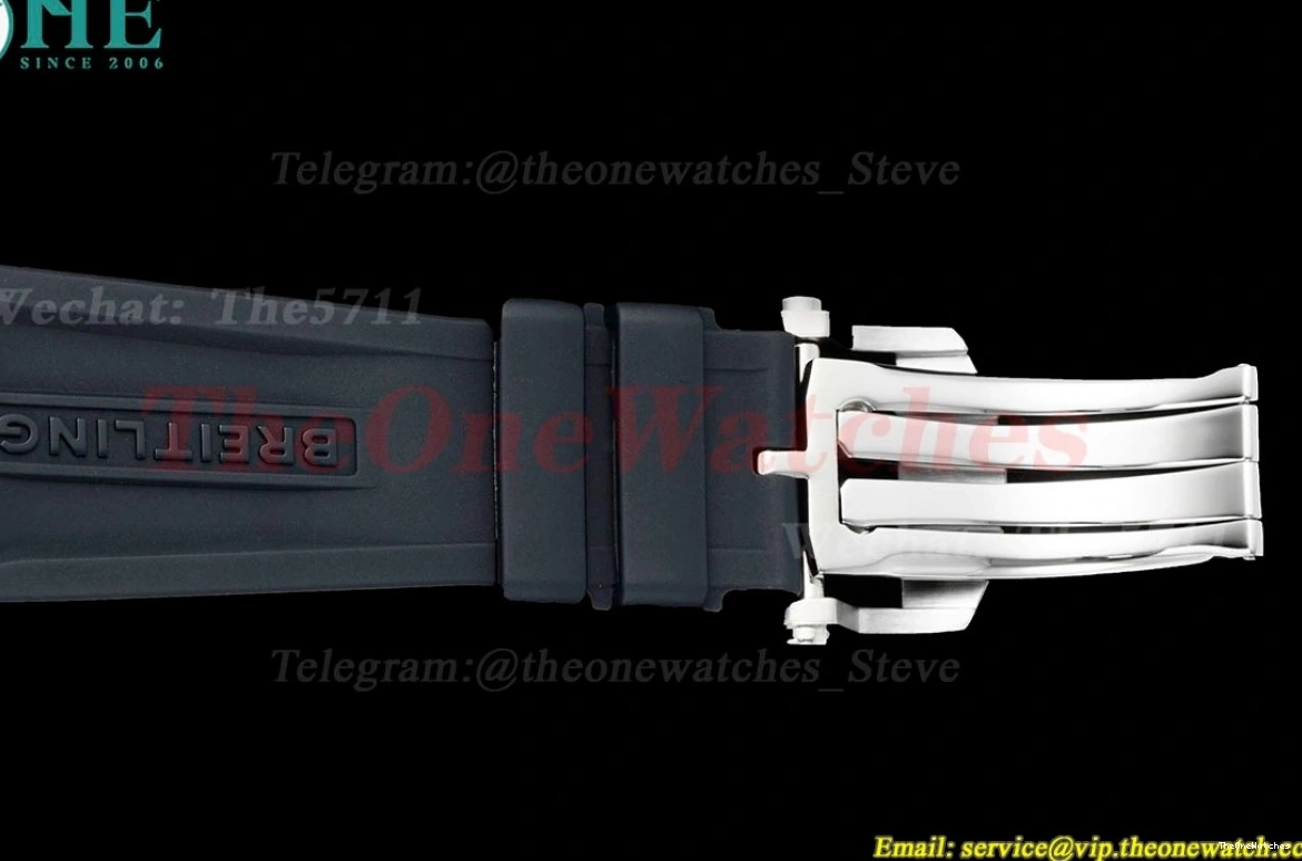 Chronomat Strap Dial 42MM TF on A7750 Silver B01 Rubber Rouleaux 0401